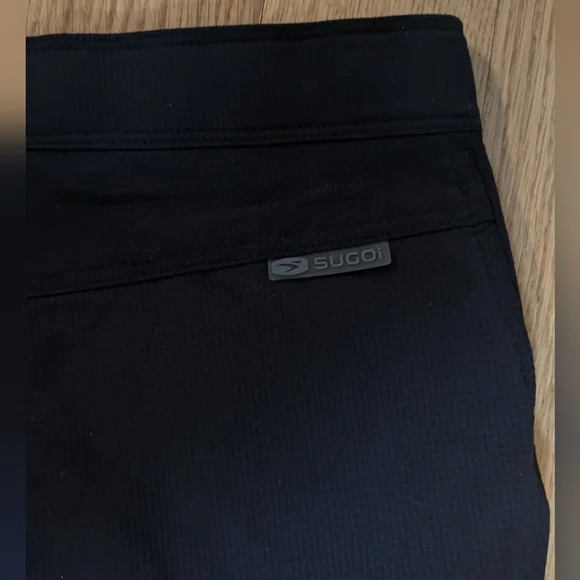 SUGOI Mens Pants Cargo Stretch Outdoor Hiking Cycling Nylon Black Sz M, Wide Leg - Picture 9 of 14